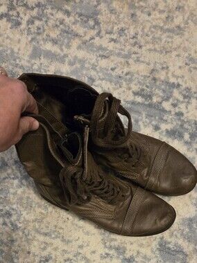 Women's Brown Lace-Up Boots